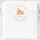 Étiquette de confiture de pêche maison en or | Bla (Sac)