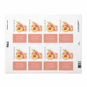 Étiquette de confiture de pêche maison moderne (Feuille entière)