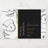 Étiquette de confiture de poires maison moderne (Étiquettes simples)