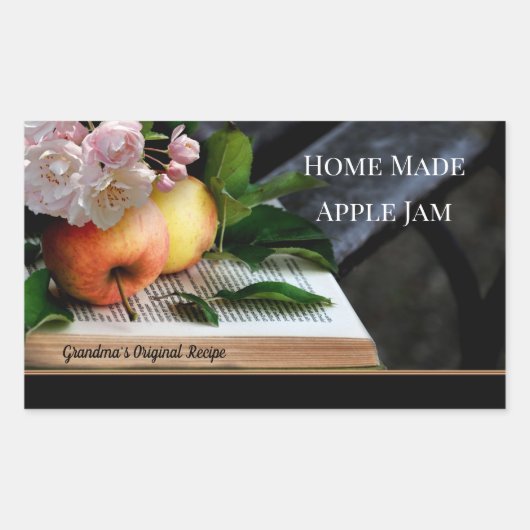 Étiquette de confiture de pomme maison (Devant)