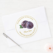 Étiquette de Confiture de Prune Maison | Blanc (Enveloppe)