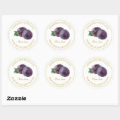 Étiquette de Confiture de Prune Maison | Blanc (Feuille)