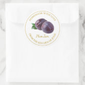 Étiquette de Confiture de Prune Maison | Blanc (Sac)
