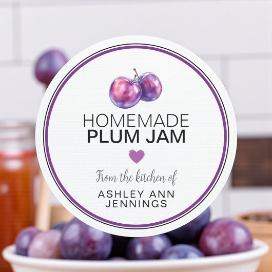 Étiquette de Confiture de Prune Maison | De la Cui