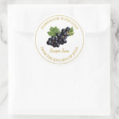 Étiquette de confiture de raisin fait maison | Bla (Sac)