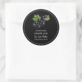 Étiquette de confiture de raisins maison simple (Sac)