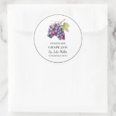 Étiquette de confiture de raisins maison simple (Sac)