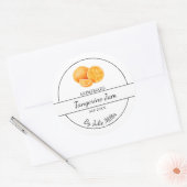 Étiquette de confiture de Tangerine maison simple (Enveloppe)