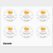 Étiquette de confiture de Tangerine maison simple (Feuille)