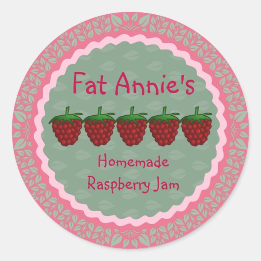Étiquette de confiture framboise (Devant)