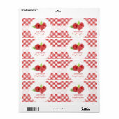 Étiquette de confiture framboise (Feuille entière)