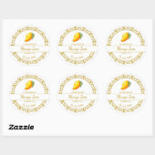 Étiquette de confiture Mango maison vintage or (Feuille)
