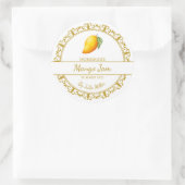 Étiquette de confiture Mango maison vintage or (Sac)