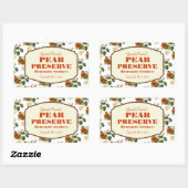Étiquette de confiture Pear Preserve (Feuille)