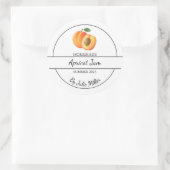 Étiquette de confiture simple Apricot fait maison (Sac)