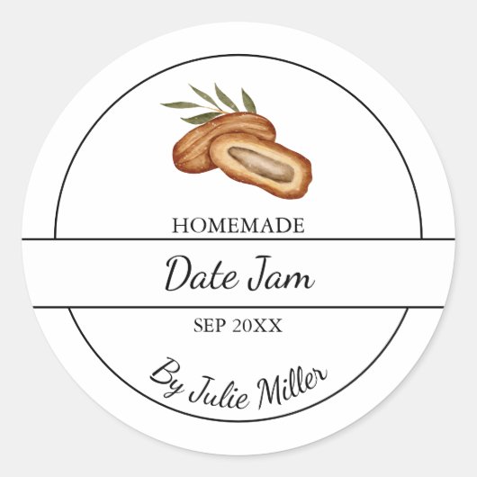 Étiquette de confiture simple maison (Devant)