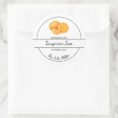 Étiquette de confiture simple Tangerine Orange fai (Sac)