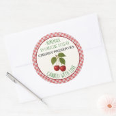 Étiquette de conservation de cerises maison en con (Enveloppe)