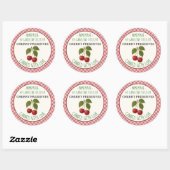 Étiquette de conservation de cerises maison en con (Feuille)