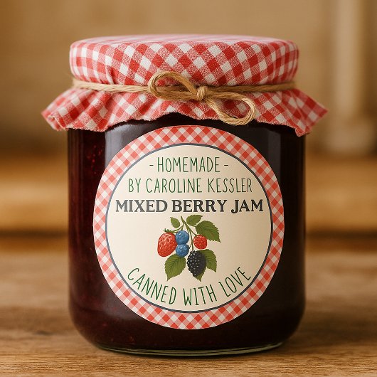 Étiquette de conservation de confiture de fruits r