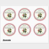 Étiquette de conservation de confiture de fruits r (Feuille)