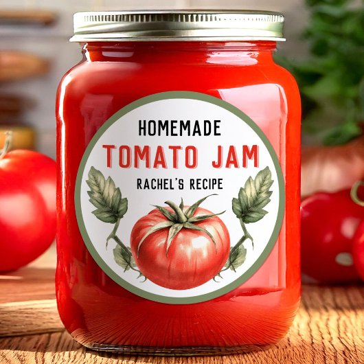 Étiquette de conservation de confiture de tomate p