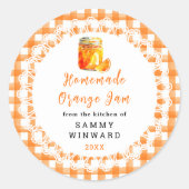 Étiquette de conservation de confiture d'orange ma (Devant)