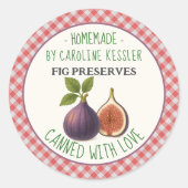 Étiquette de conservation de figues maison (Devant)