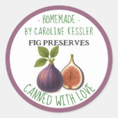 Étiquette de conservation de figues maison en cons (Devant)