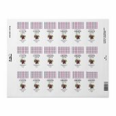 Étiquette de conservation de jus de raisin rouge f (Feuille entière)