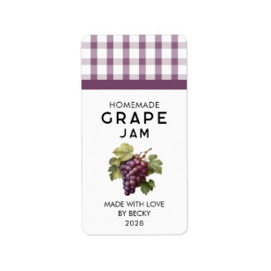 étiquette de conservation de jus de raisin rouge f