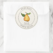 Étiquette de conservation de la gelée de poire vin (Sac)
