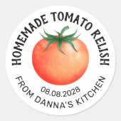 Étiquette de conservation de la sauce tomate avec (Devant)