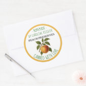 Étiquette de conservation de pêches maison faite à (Enveloppe)
