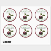 Étiquette de conservation de prunes maison en cons (Feuille)