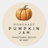 Étiquette de conservation de recette de confiture  (Devant)