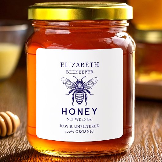 Étiquette de conservation personnalisée couleur mi