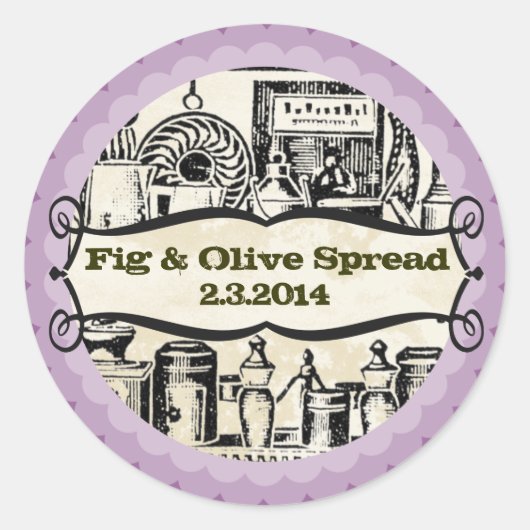 étiquette de conserve de garde-manger couleur pers (Devant)