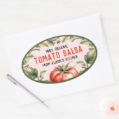 Étiquette de conserve de salsa de tomate avec toma (Enveloppe)