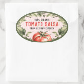 Étiquette de conserve de salsa de tomate avec toma (Sac)