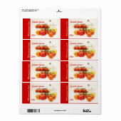 Étiquette de conserve de sauce tomate ou pâtes (Feuille entière)