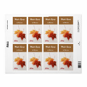 Étiquette de conserve de sirop d'érable (Feuille entière)