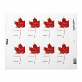 Étiquette de conserve de sirop d'érable (Feuille entière)