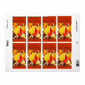 étiquette de conserve de sirop d'érable feuille ja (Feuille entière)