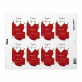 Étiquette de conserve de sirop d'érable rouge (Feuille entière)