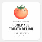 Étiquette de conserve de tomate avec design tomate (Devant)