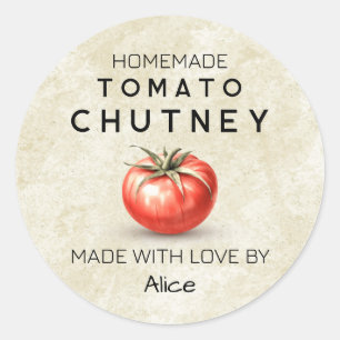 Étiquette de conserve vintage Tomato Chutney