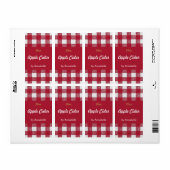 Étiquette de conserverie de cidre de pomme (Feuille entière)