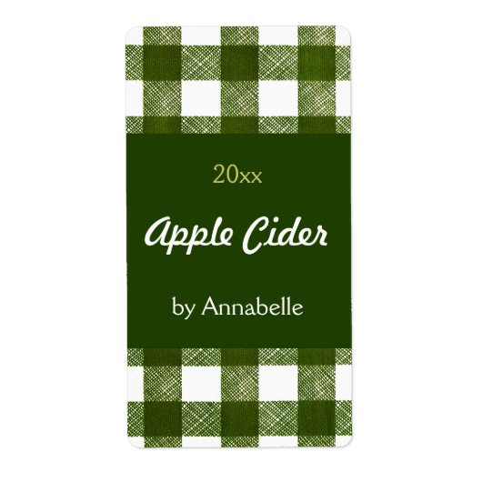 Étiquette de conserverie de cidre de pomme (Devant)