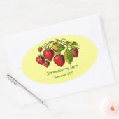 Étiquette de conserves de fraises fraîches (Enveloppe)